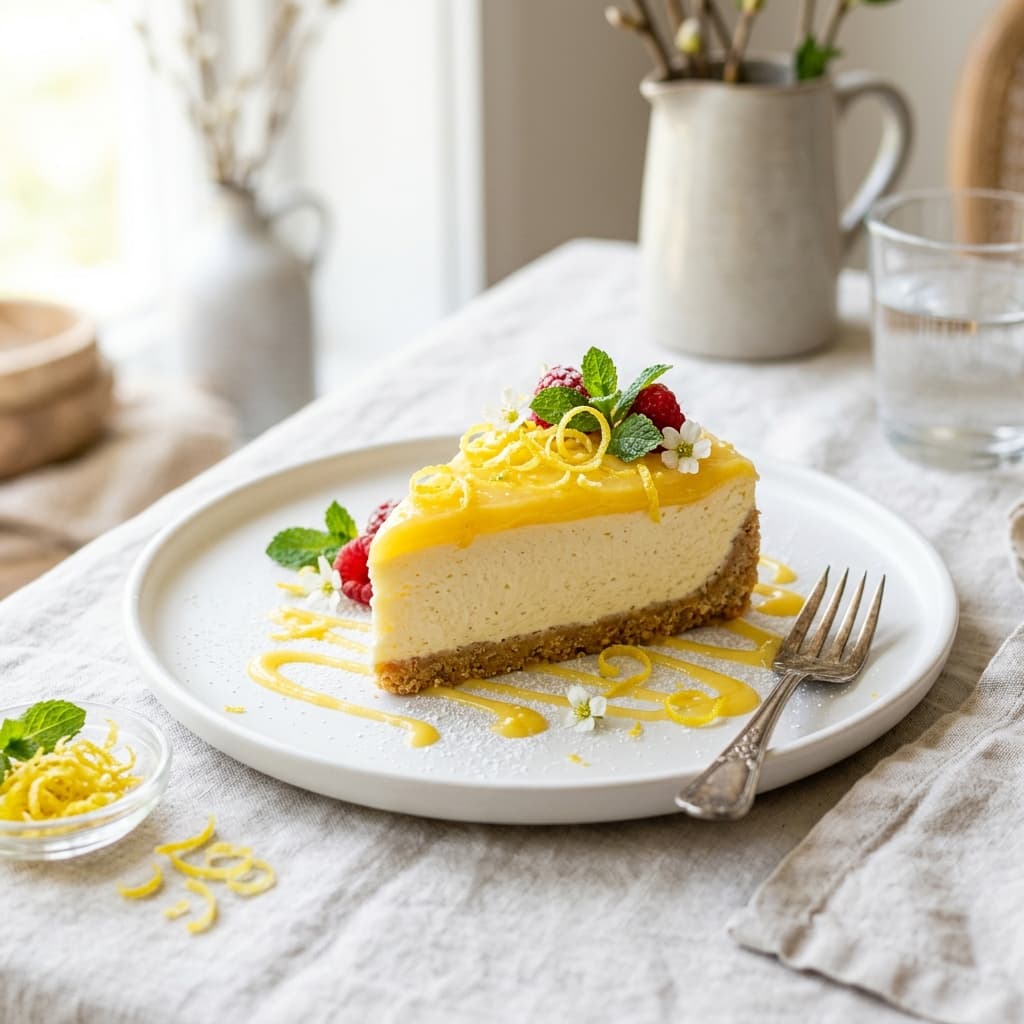 No Bake Lemon Cheesecake