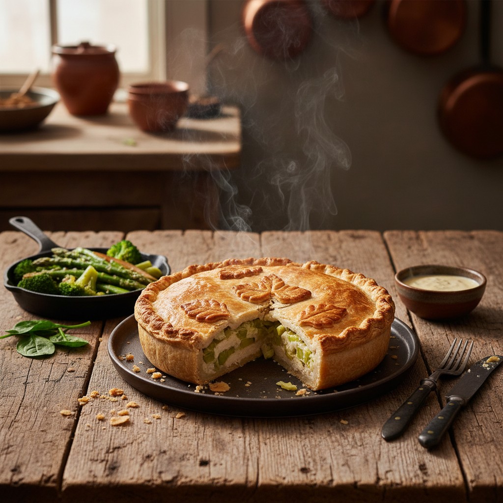 Hearty Chicken and Leek Pie