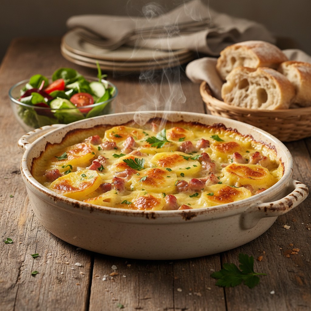 A Hearty Chicken and Potato Tartiflette