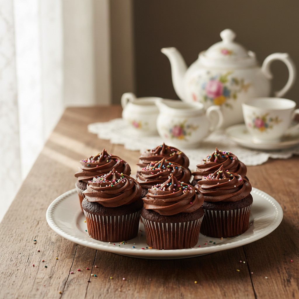 Classic Chocolate Cupcakes with Velvety Buttercream