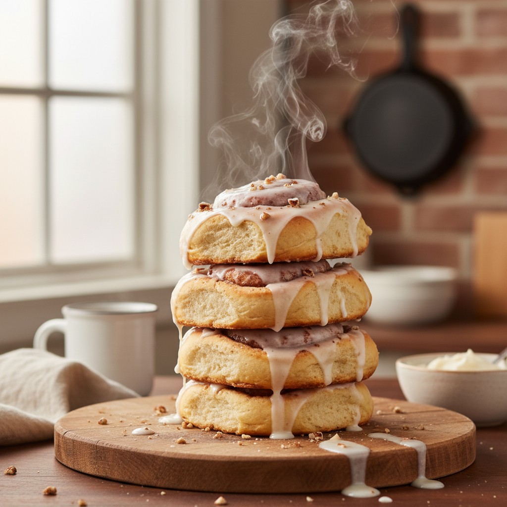 Classic Cinnamon Swirls with a Velvety Cream Cheese Glaze
