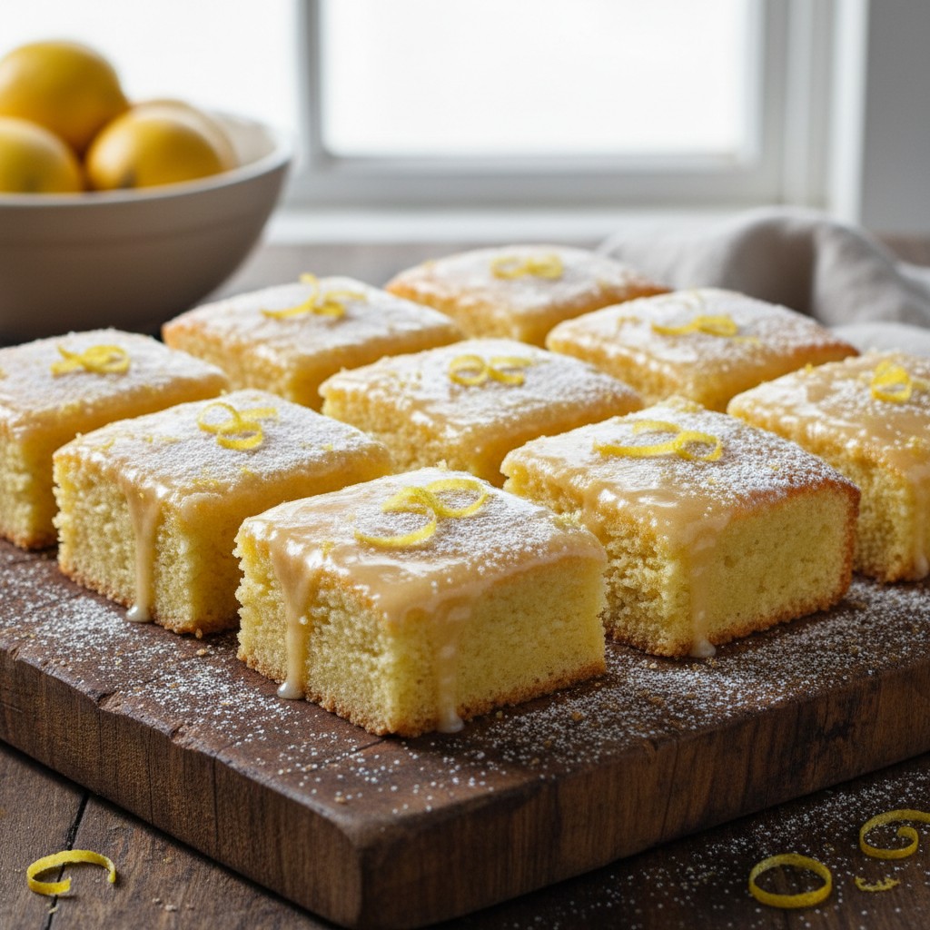 Classic Lemon Drizzle Tray Bake