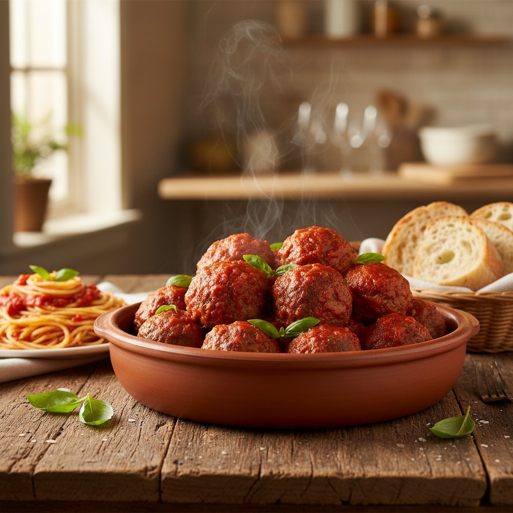 Classic Meatballs with Rich Tomato Sauce