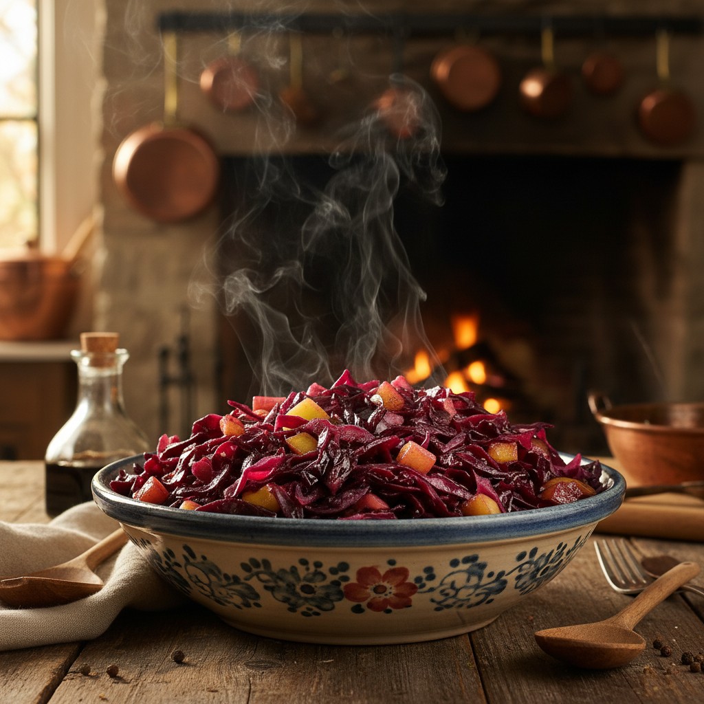 Braised Red Cabbage with Apple