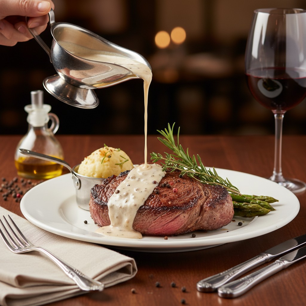Classic Creamy Peppercorn Sauce