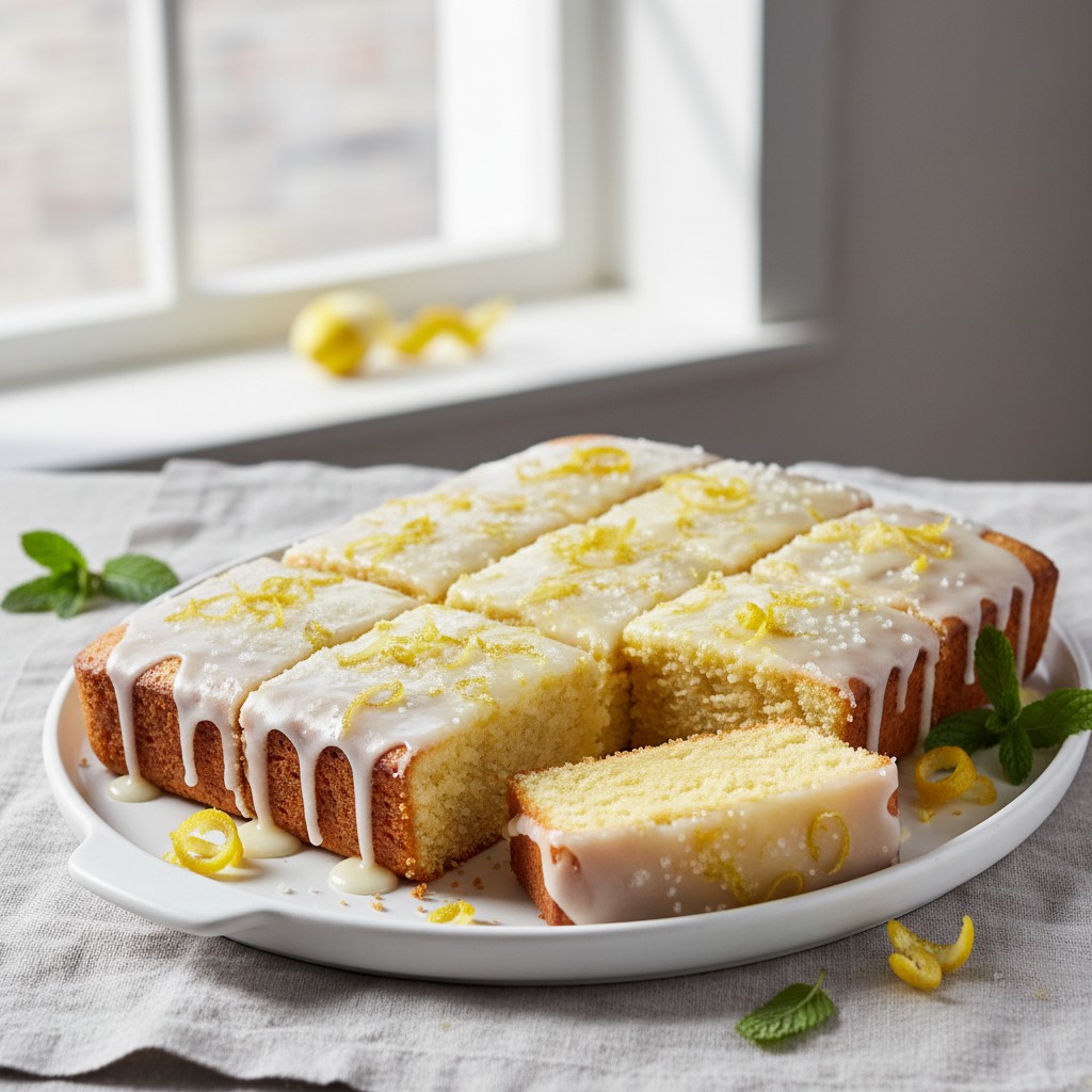Scrumptious Lemon Drizzle Traybake