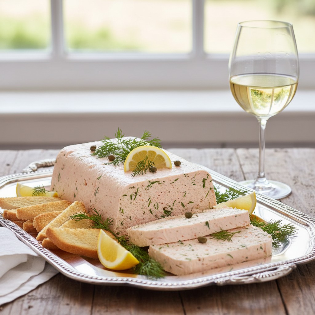 Elegant Poached Salmon Mousse with Dill